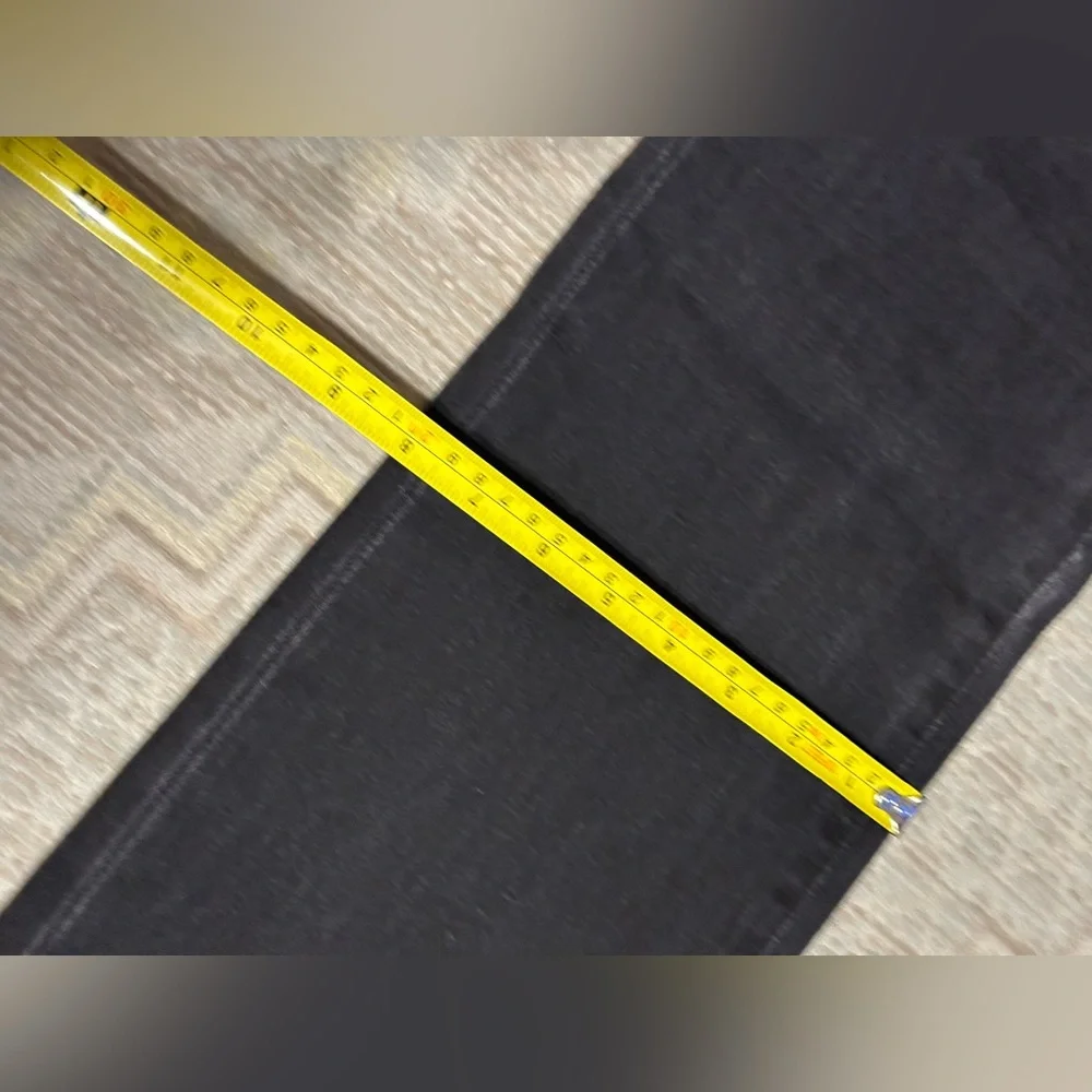 SUPREME  100% COTTON AND PATCH COW LEATHER MENS BLACK COLOR JEAN SIZE 34 - Picture 5 of 12